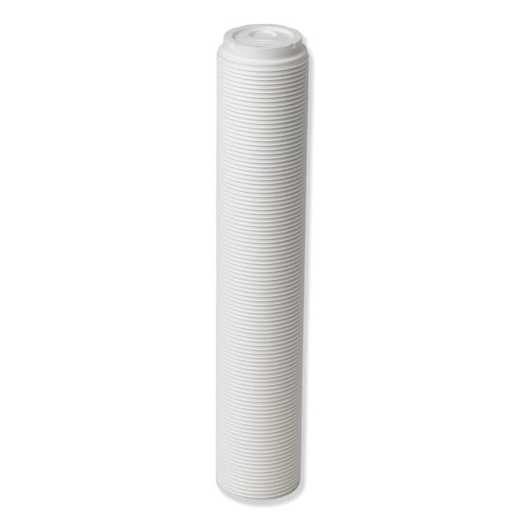 DIXIE FOOD SERVICE Dome Hot Drink Lids, Fits 8 oz Hot Cups, Plastic, White, 100/Sleeve, 10 Sleeves/Carton (DXED9538) thumbnail 3
