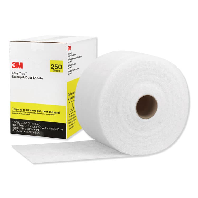 3M/COMMERCIAL TAPE DIV. Easy Trap Duster, Perforated, 8" x 125 ft, White, 250 Sheet Roll (MMM55654W)