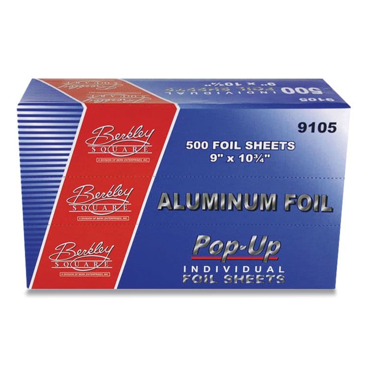 BERK ENTERPRISES Pop-Up Aluminum Foil, 9 x 10.75, 500/Pack, 6 Packs/Carton (BSQ1379000) thumbnail 2