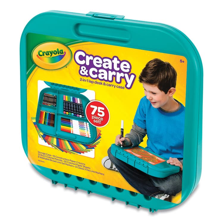 BINNEY & SMITH / CRAYOLA Create N' Carry Case, Combo Art Storage Case and Lap Desk, 75 Pieces (CYO046814) thumbnail 4