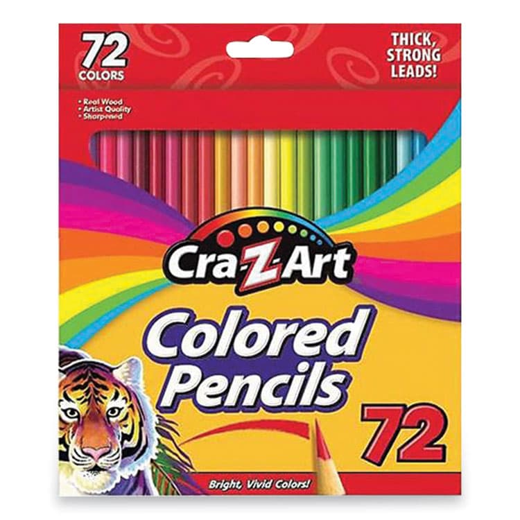 LAROSE INDUSTRIES, LLC Colored Pencils, 72 Assorted Lead and Barrel Colors, 72/Box (CZA1040224)