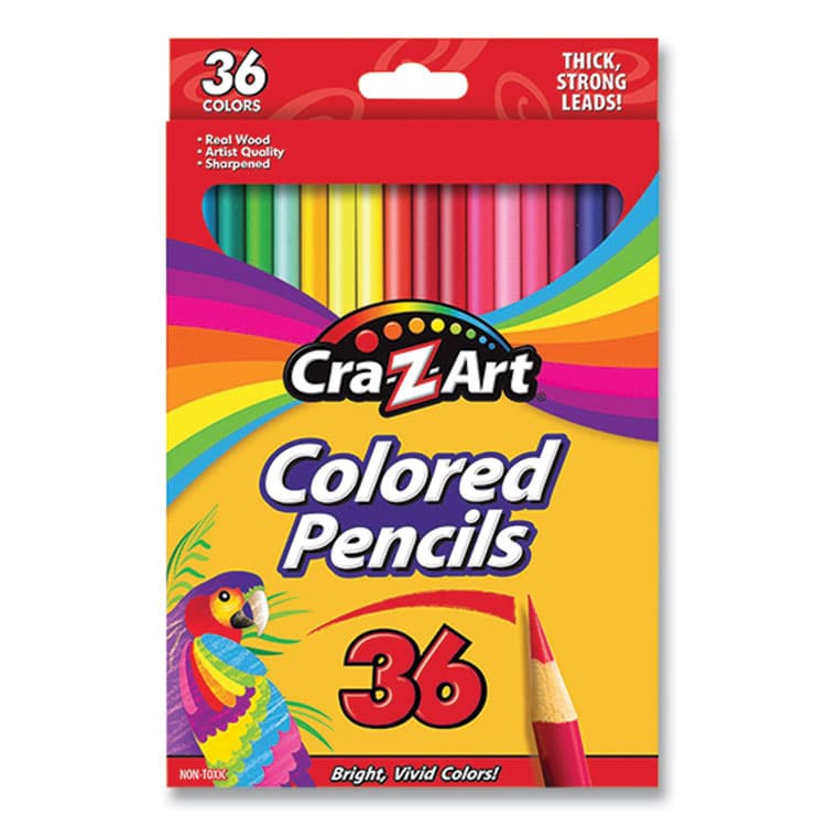 LAROSE INDUSTRIES, LLC Colored Pencils, 36 Assorted Lead and Barrel Colors, 36/Box (CZA10438WM36)
