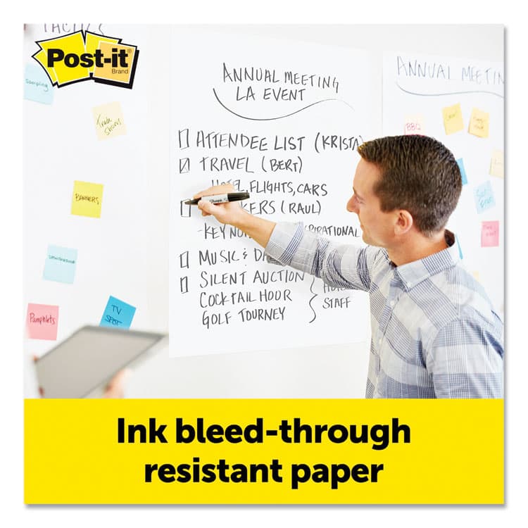 3M/COMMERCIAL TAPE DIV. Vertical-Orientation Self-Stick Easel Pads, Unruled, (30) White 25 x 30 Sheets, 8/Pack (MMM559VAD8PK) thumbnail 3