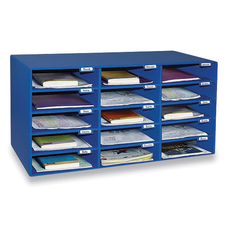 PACON CORPORATION Classroom Keepers Corrugated Mailbox, 31.5 x 12.88 x 16.38, Blue (PAC001308)