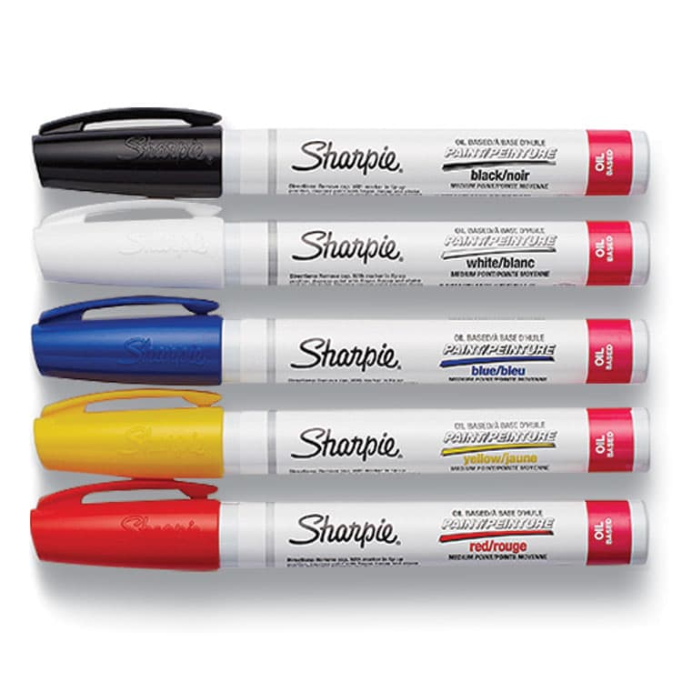 SANFORD Permanent Paint Marker, Medium Bullet Tip, Assorted Colors, 5/Pack (SAN34971PP) thumbnail 2