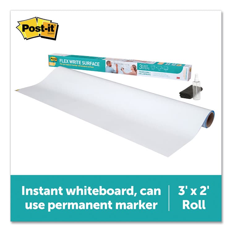 3M/COMMERCIAL TAPE DIV. Flex Write Surface, Laminate Film, 36" x 24", White (MMMFWS3X2) thumbnail 2