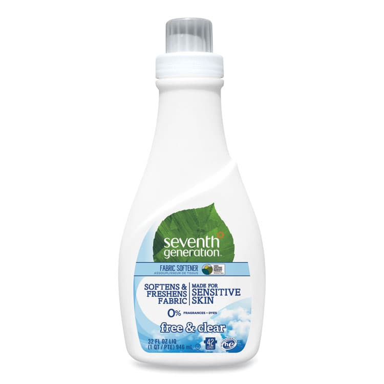 SEVENTH GENERATION Natural Liquid Fabric Softener, Free and Clear, 42 Loads, 32 oz Bottle, 6/Carton (SEV22833)