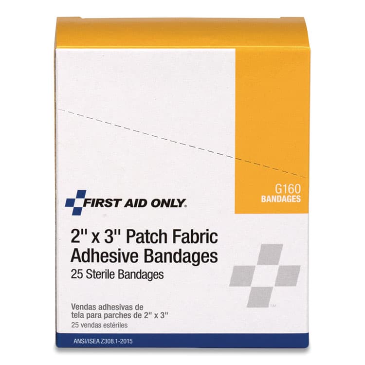 FIRST AID ONLY, . Heavy Woven Adhesive Bandages, Strip, 2 x 3, 25/Box (FAOG160) thumbnail 2