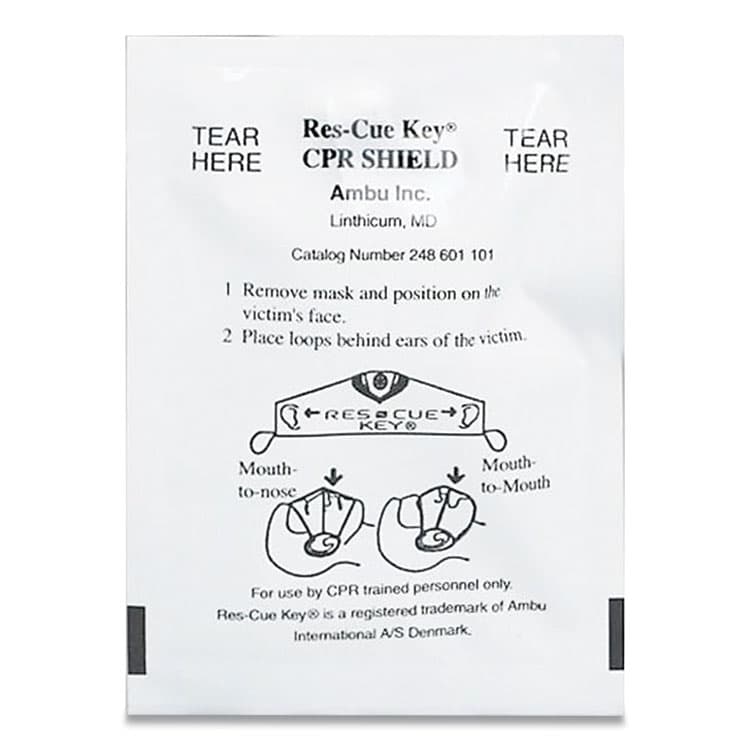 FIRST AID ONLY, . CPR Face Shield with Elastic Ear Bands, Fits Adults and Children (FAO730009)
