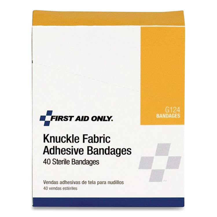 FIRST AID ONLY, . Fabric Bandages, Four-Wing Knuckle, 2.5 x 3.25, 40/Box (FAOG124) thumbnail 2