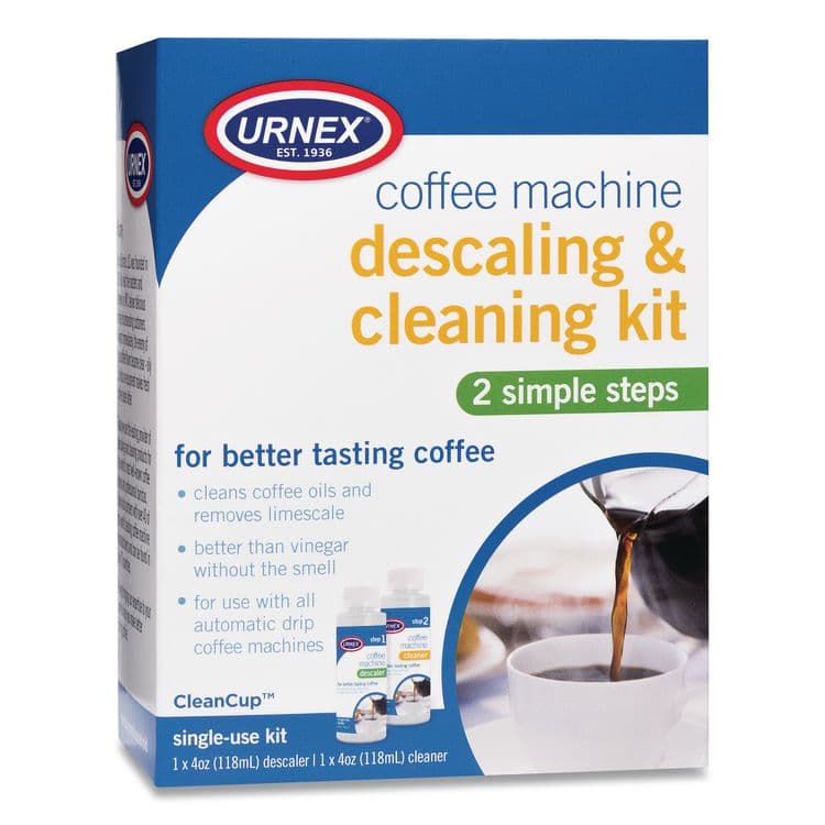 URNEX BRANDS Coffee Machine Descaling and Cleaning Kit, 4 oz Descaler and 4 oz Cleaner (URN70560)