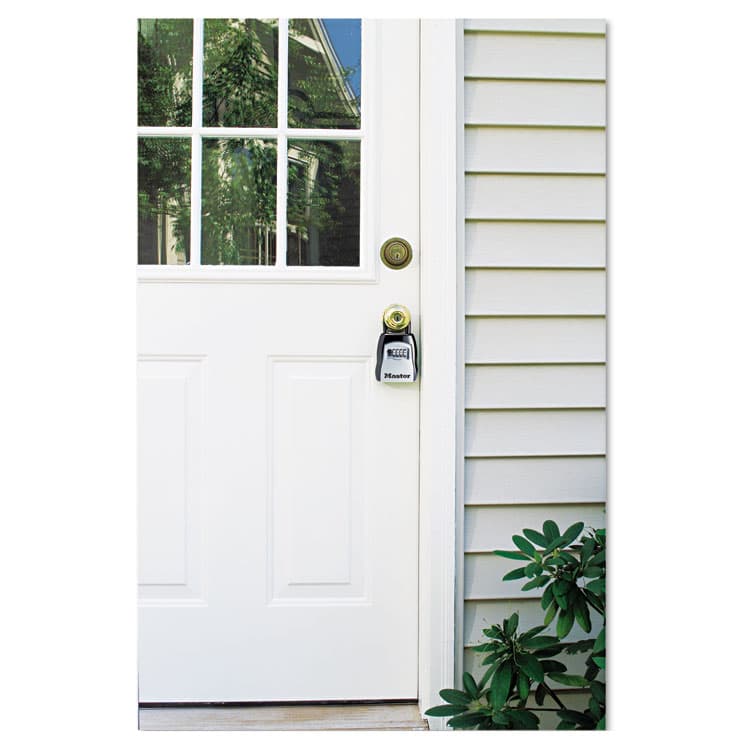 MASTER LOCK COMPANY Locking Combination 5 Key Steel Box, 3.25" Wide, Black/Silver (MLK5400D) thumbnail 2