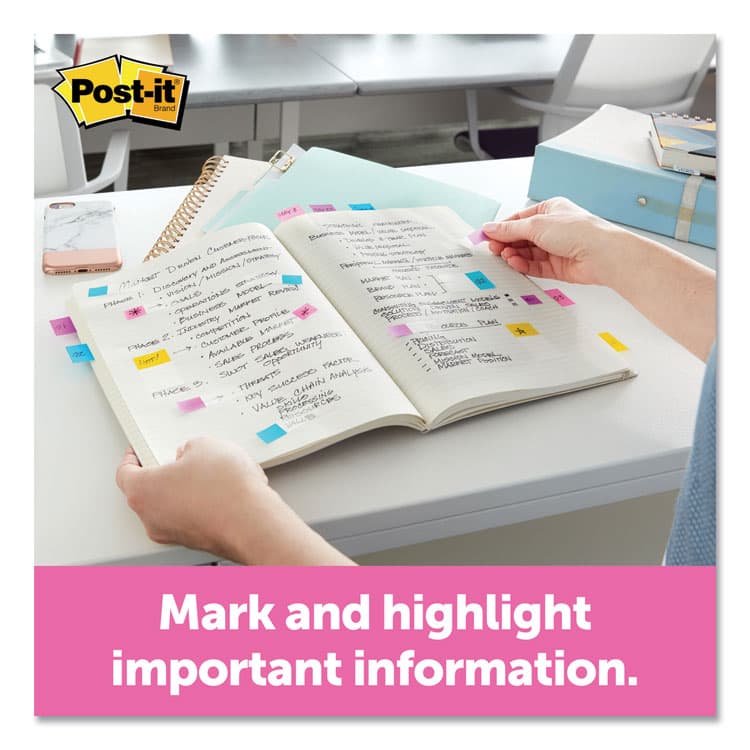 3M/COMMERCIAL TAPE DIV. Page Flags in Portable Dispenser, Assorted Brights, 60 Flags/Pack (MMM680EGALT) thumbnail 4