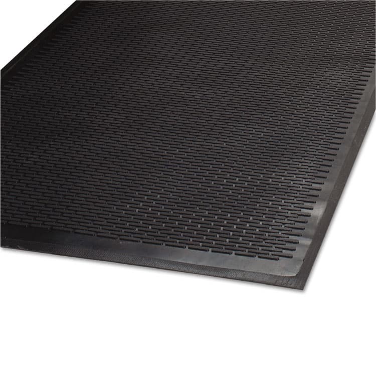 MILLENNIUM MAT COMPANY Clean Step Outdoor Rubber Scraper Mat, Black Ribbon Ribbed Polypropylene Surface, 36" x 60" (MLL14030500)