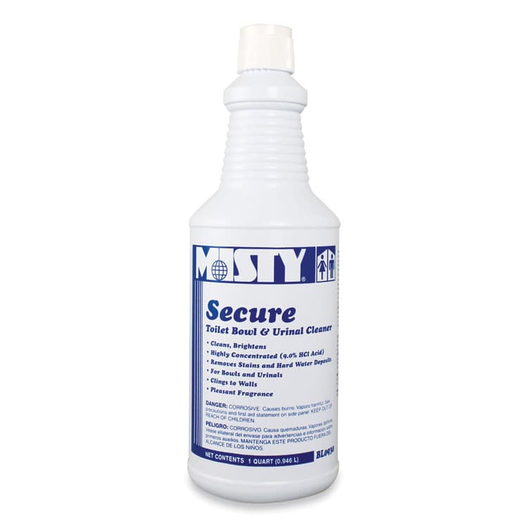 ZEP . Secure Hydrochloric Acid Bowl Cleaner, Mint Scent, 32oz Bottle, 12/Carton (AMR1038801) thumbnail 2