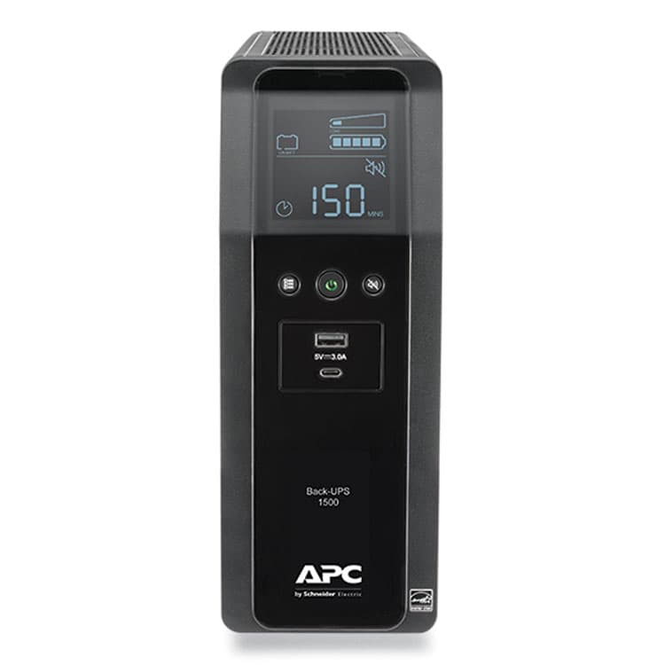 AMERICAN POWER CONVERSION BN1500M2 Back-UPS PRO BN Series Battery Backup System, 10 Outlets, 1,500 VA, 1,080 J (APWBN1500M2)