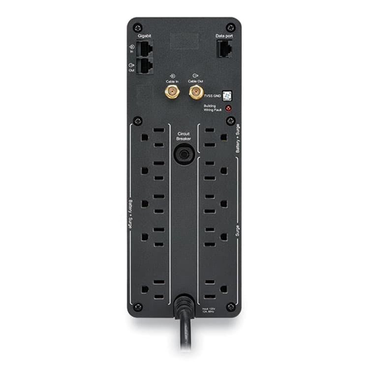 AMERICAN POWER CONVERSION BN1500M2 Back-UPS PRO BN Series Battery Backup System, 10 Outlets, 1,500 VA, 1,080 J (APWBN1500M2) thumbnail 4