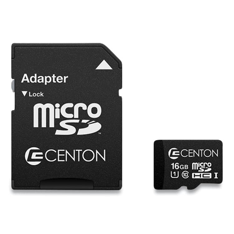 CENTON ELECTRONICS . microSDHC Memory Card with SD Adapter, UHS-I U1 Class 10, 16 GB (CELS1MSDHU116G)