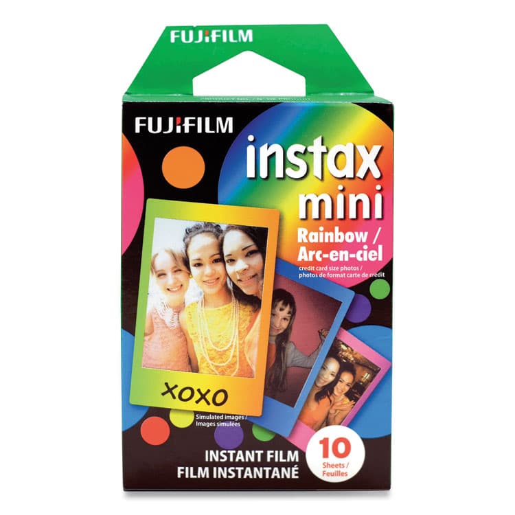 FUJI PHOTO FILM USA, . Instax Mini Rainbow Instant Film, 800 ASA, Color, 10 Sheets (FUJ16437401)