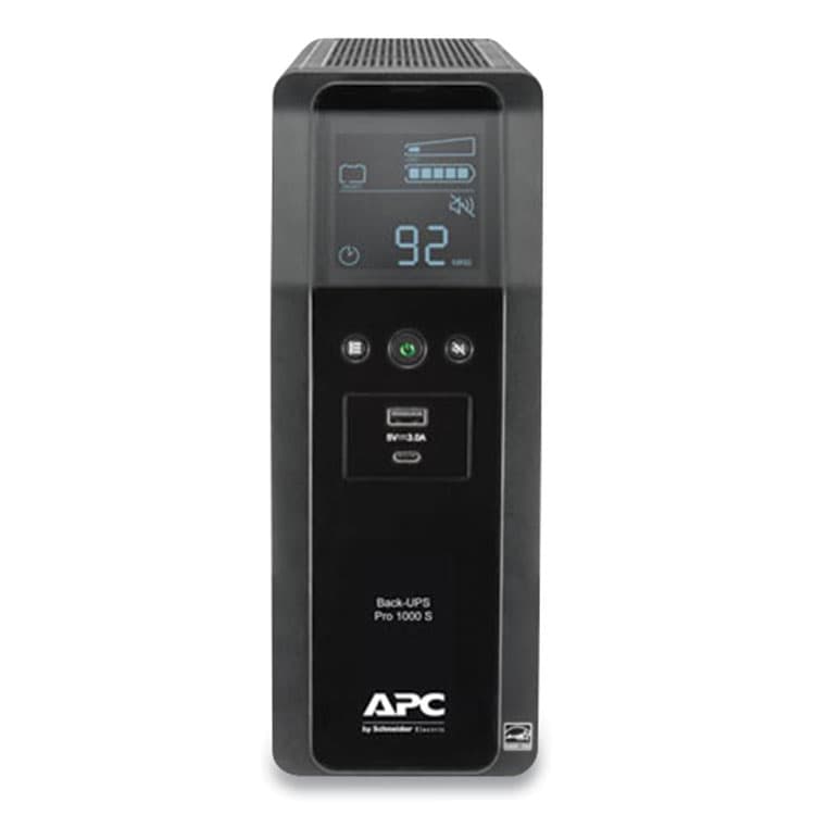 AMERICAN POWER CONVERSION BR1000MS Back-UPS PRO BR Series SineWave Battery Backup System, 10 Outlets, 1,000 VA, 1,080 J (SEUBR1000MS) thumbnail 2