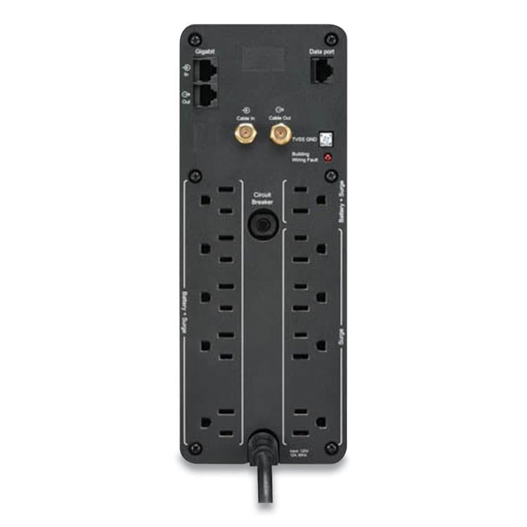 AMERICAN POWER CONVERSION BR1000MS Back-UPS PRO BR Series SineWave Battery Backup System, 10 Outlets, 1,000 VA, 1,080 J (SEUBR1000MS) thumbnail 3