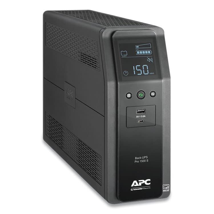 AMERICAN POWER CONVERSION BR1500MS Back-UPS PRO BR Series SineWave Battery Backup System, 10 Outlets, 1,500 VA, 1,080 J (SEUBR1500MS) thumbnail 2