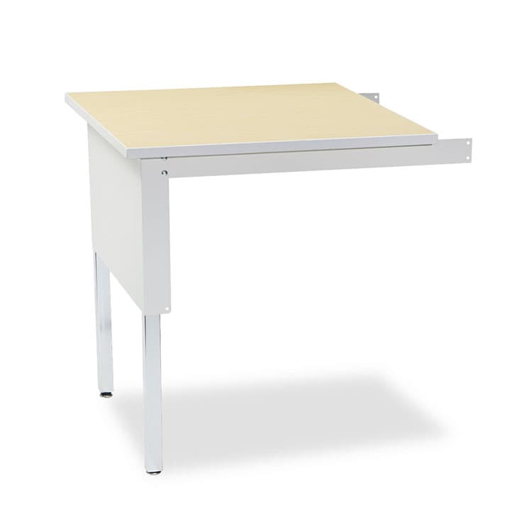 SAFCO PRODUCTS Mailflow-To-Go Mailroom System Table, Square, 30w x 30d x 29 to 36h, Pebble Gray (MLNTB30PG)