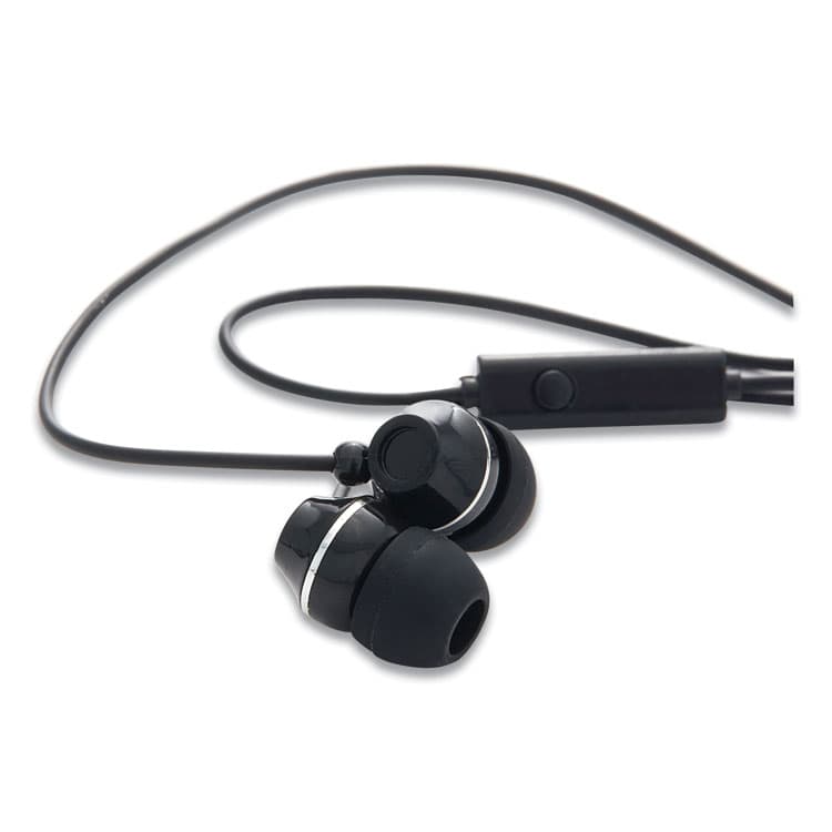 VERBATIM CORPORATION Stereo Earphones with Microphone, Black (VER99774)