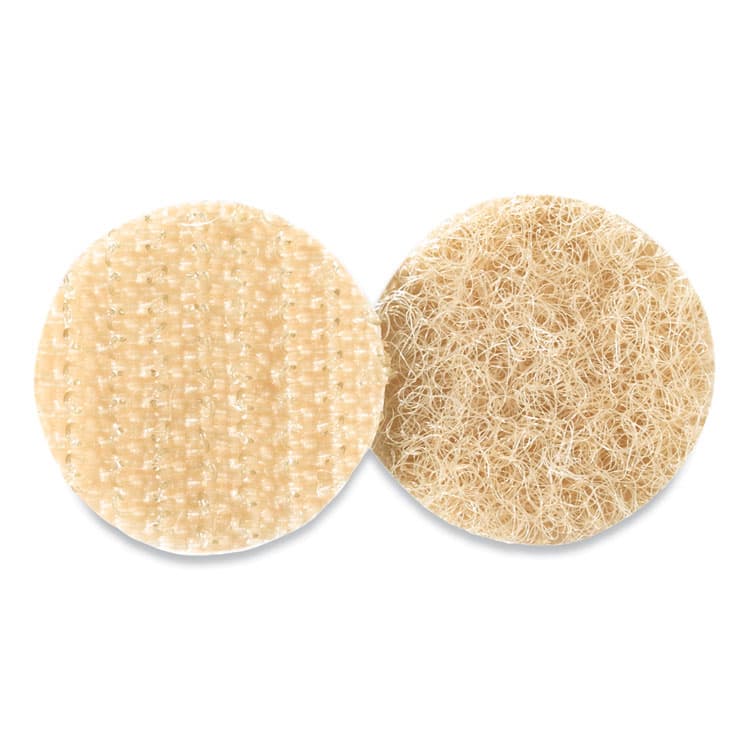 VELCRO USA, . Sticky-Back Fasteners with Dispenser Box, Removable Adhesive, 0.75" dia, Beige, 200/Roll (VEK90140) thumbnail 2