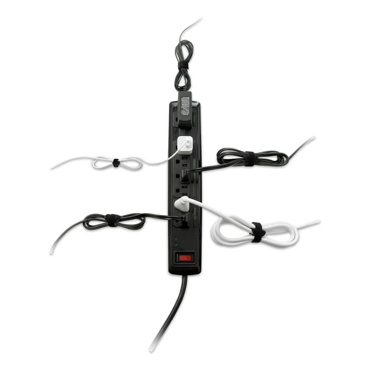 VELCRO USA, . ONE-WRAP Pre-Cut Thin Ties, 0.5" x 15", Black/Gray, 30/Pack (VEK94257) thumbnail 3