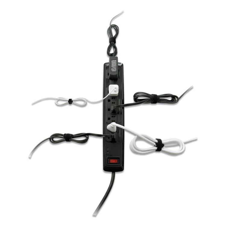 VELCRO USA, . ONE-WRAP Pre-Cut Thin Ties, 0.25" x 8", Black, 25/Pack (VEK91141) thumbnail 3