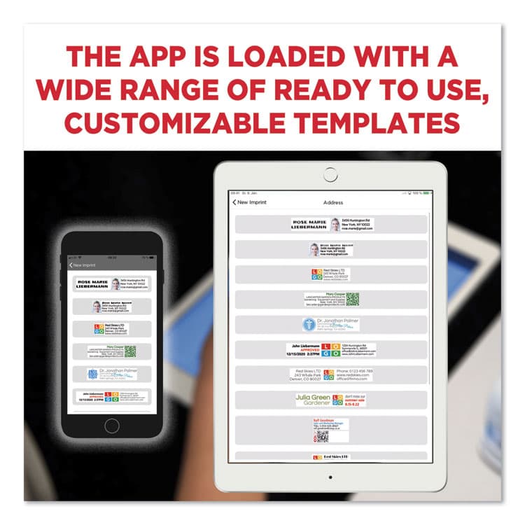 CONSOLIDATED STAMP Digital Marking Device, Customizable Size and Message with Images, White (COS039201) thumbnail 4