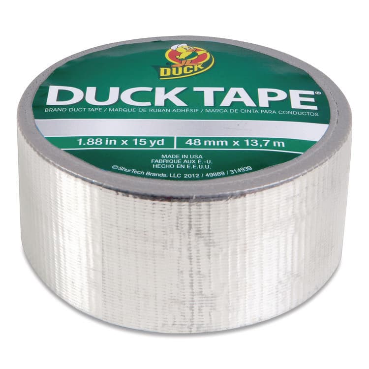 SHURTAPE TECHNOLOGIES Colored Duct Tape, 3" Core, 1.88" x 10 yds, Chrome (DUC280621) thumbnail 3