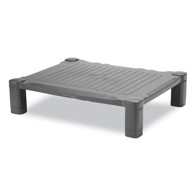 EMS MIND READER LLC Adjustable Rectangular Monitor Stand, 17" x 13" x 3.75" to 5.75", Black, Supports 22 lbs (EMSPLMONSTBLK) thumbnail 3