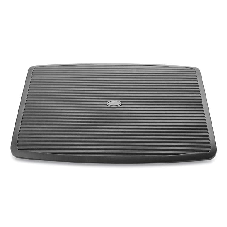 EMS MIND READER LLC Adjustable Height Ergonomic Footrest, 17.62w x 14d x 3.75h, Black (EMSFTLINEBLK)