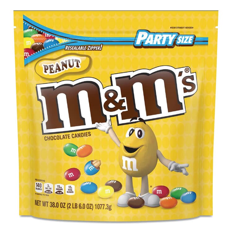 MARS, . Milk Chocolate Candies, Milk Chocolate and Peanuts, 38 oz Bag (MNM55116)