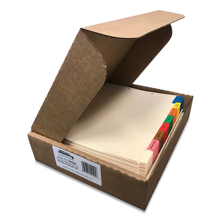 TABBIES Side Tab Medical Chart Divider Sets, 8-Tab, Assorted Medical, 11 x 9, Manila, 40 Sets (TAB54505) thumbnail 4