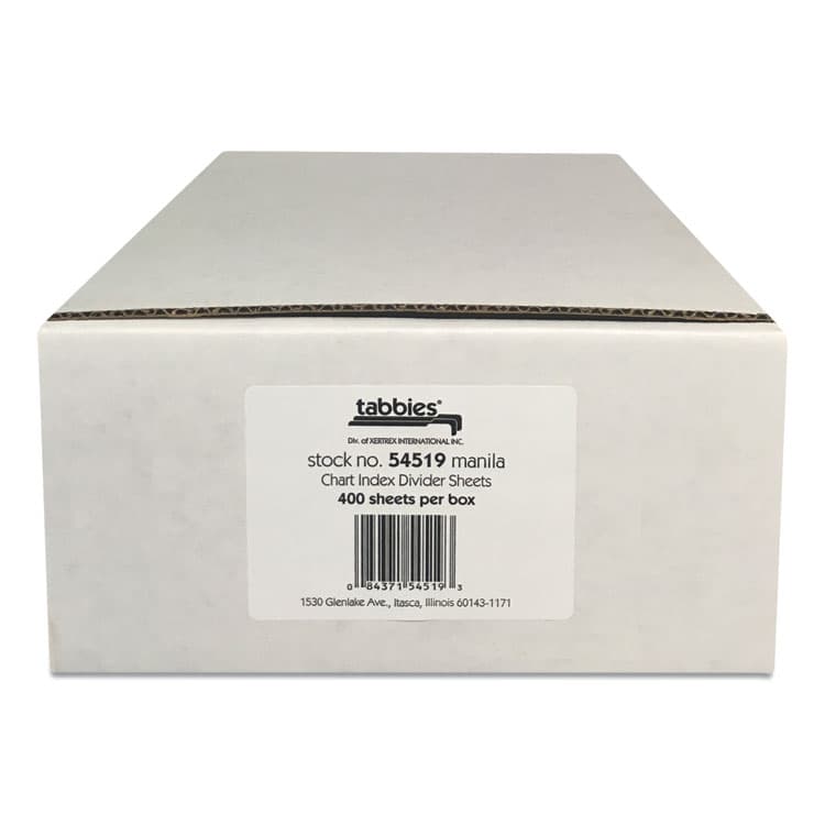 TABBIES Medical Chart Index Divider Sheets, Untabbed, 11 x 8.5, Manila, 400/Box (TAB54519) thumbnail 3