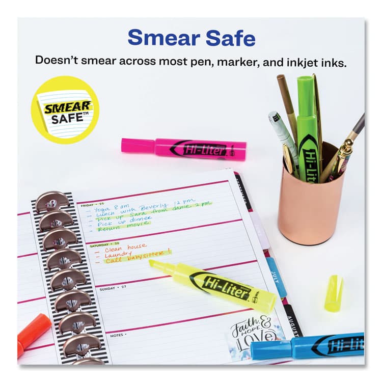 AVERY PRODUCTS CORPORATION HI-LITER Desk-Style Highlighters, Assorted Ink Colors, Chisel Tip, Assorted Barrel Colors, Dozen (AVE98034) thumbnail 2