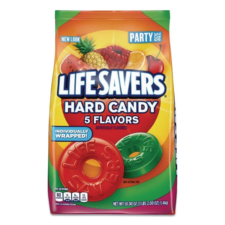 THE WRIGLEY COMPANY Hard Candy, Original Five Flavors, 50 oz Bag (LFS28098)