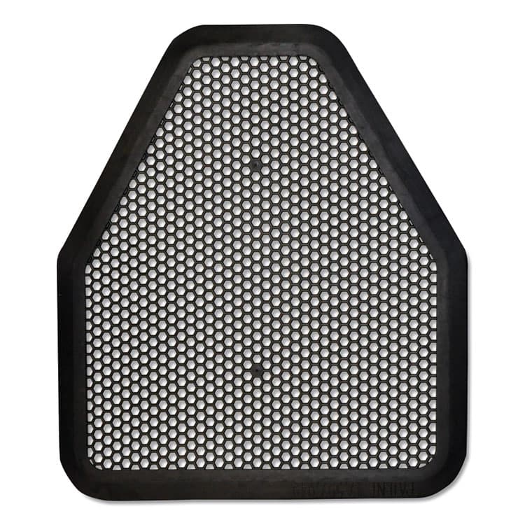 TOLCO CORPORATION Urinal Mat, Shield-Shaped, Black Non-Slip Perforated Surface, 20.75" x 18.5", 6/Carton (TOC220206)