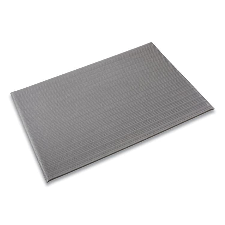 CROWN MATS & MATTING Ribbed Vinyl Anti-Fatigue Mat, Rectangular, Gray Ribbed Surface, 24" x 36" (CWNFL2436GY)