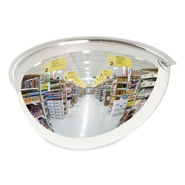 SEE ALL INDUSTRIES, . Half-Dome Convex Security Mirror, Half-Dome, 18" Diameter (SEEPV18180)
