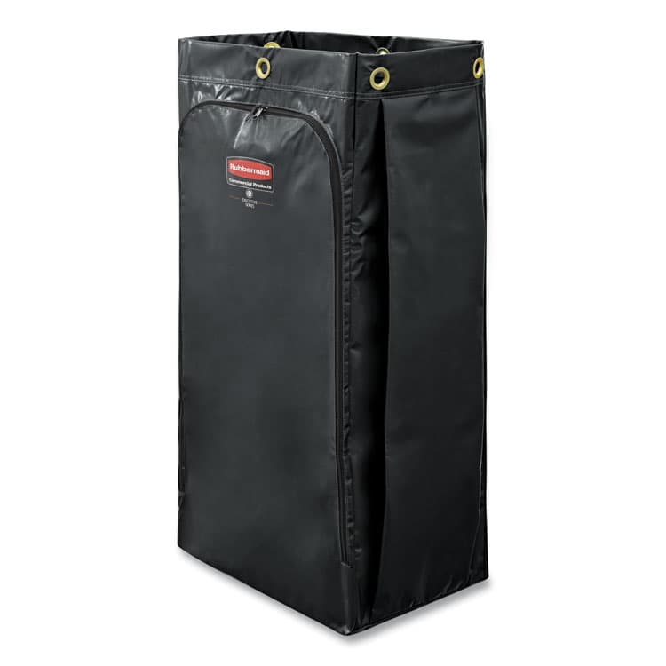 RUBBERMAID COMMERCIAL PROD. Replacement Executive Vinyl Bag for Rubbermaid Commercial High-Capacity Cleaning Carts, 34 gal, Black, 4/Carton (RCP1966886)