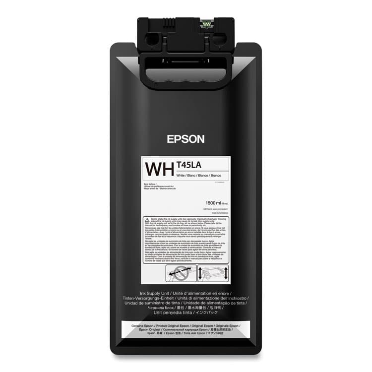 EPSON AMERICA, . T45LA20 UltraChrome GS3 Ink, 1,500 mL, White (EPST45LA20)