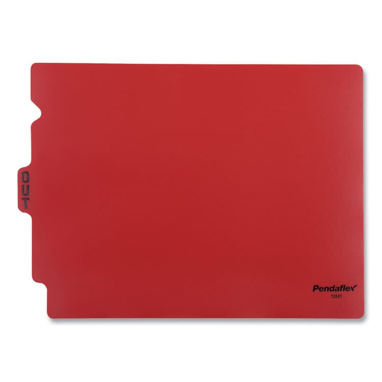 TOPS BUSINESS FORMS Colored Poly End Tab "Out" Guides, 1/3-Cut: Center Position, For Letter Size Files, Red, 50/Box (PFX13541) thumbnail 4
