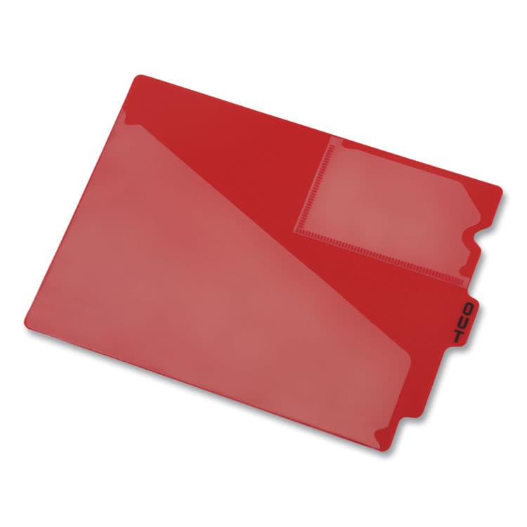TOPS BUSINESS FORMS Colored Poly End Tab "Out" Guides, 1/3-Cut: Center Position, For Letter Size Files, Red, 50/Box (PFX13541) thumbnail 3