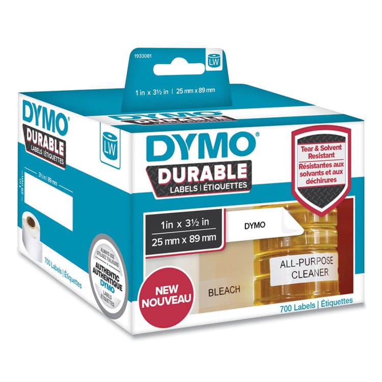 DYMO LW Durable Multi-Purpose Labels, 1" x 3.5", White, 700 Labels/Roll (DYM1933081EA) thumbnail 2