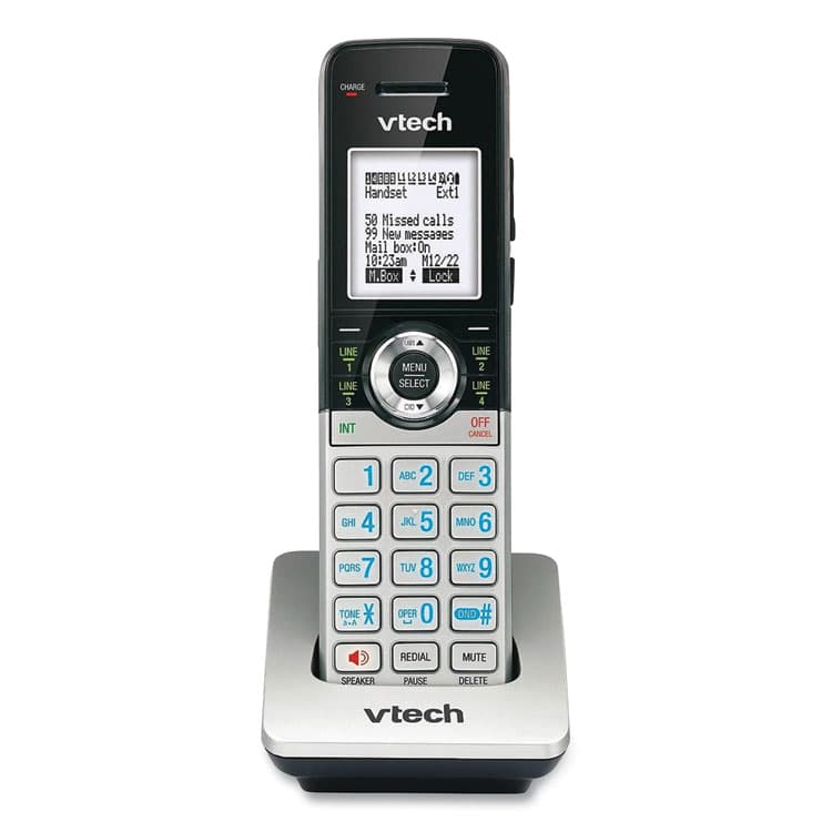 VTECH COMMUNICATIONS CM18045 Four-Line Business System Extension Handset for CM18445 System, Silver/Black (VTECM18045)
