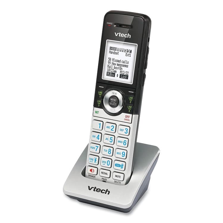 VTECH COMMUNICATIONS CM18045 Four-Line Business System Extension Handset for CM18445 System, Silver/Black (VTECM18045) thumbnail 2